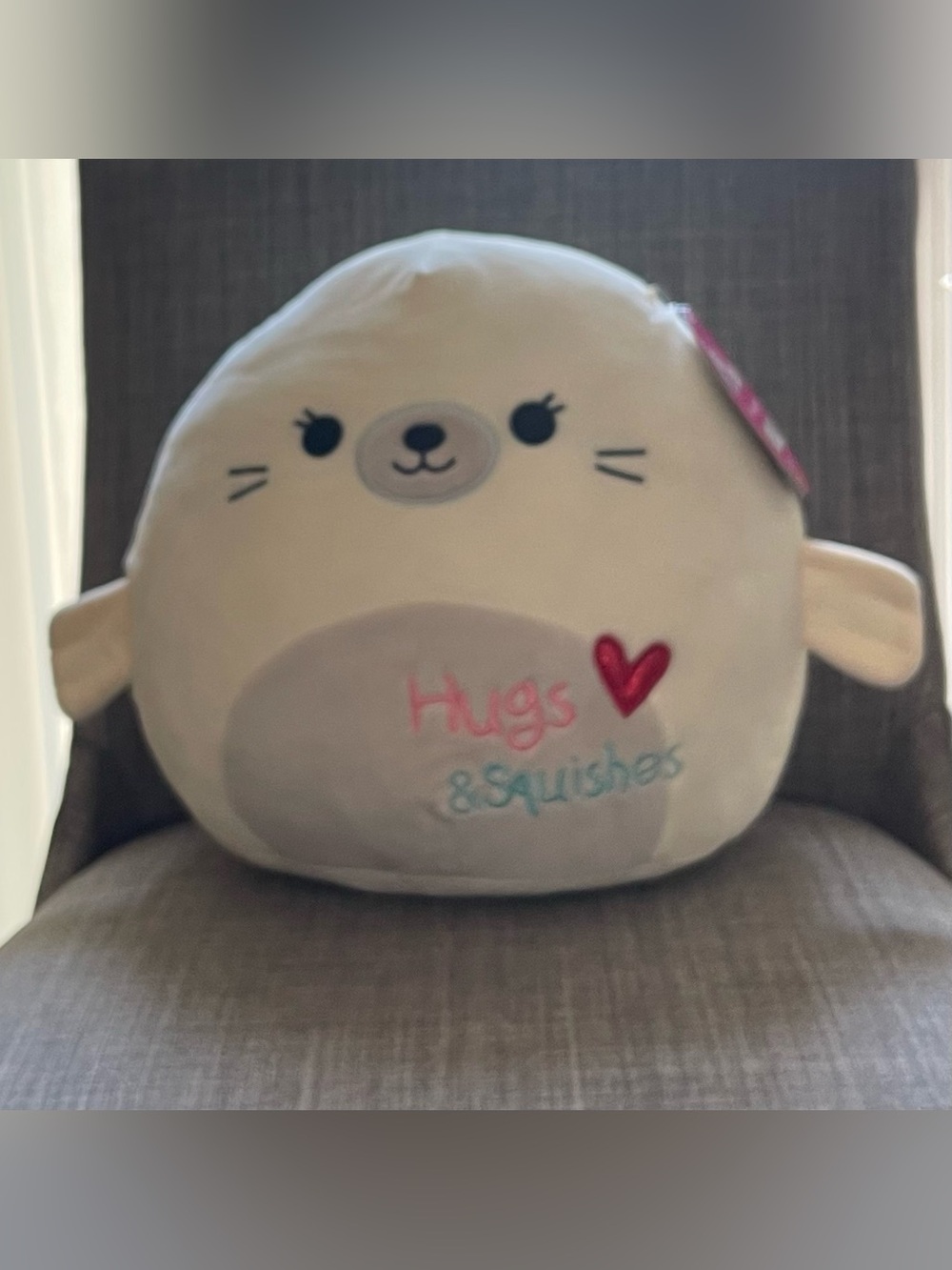 NWT Squishmallows 12” Lucille the Seal Valentine’s Hugs& Squishes Kellytoy Pliuh
